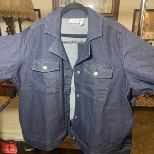 Women Blue Denim JeanJacket with sparkly buttons- NWOT